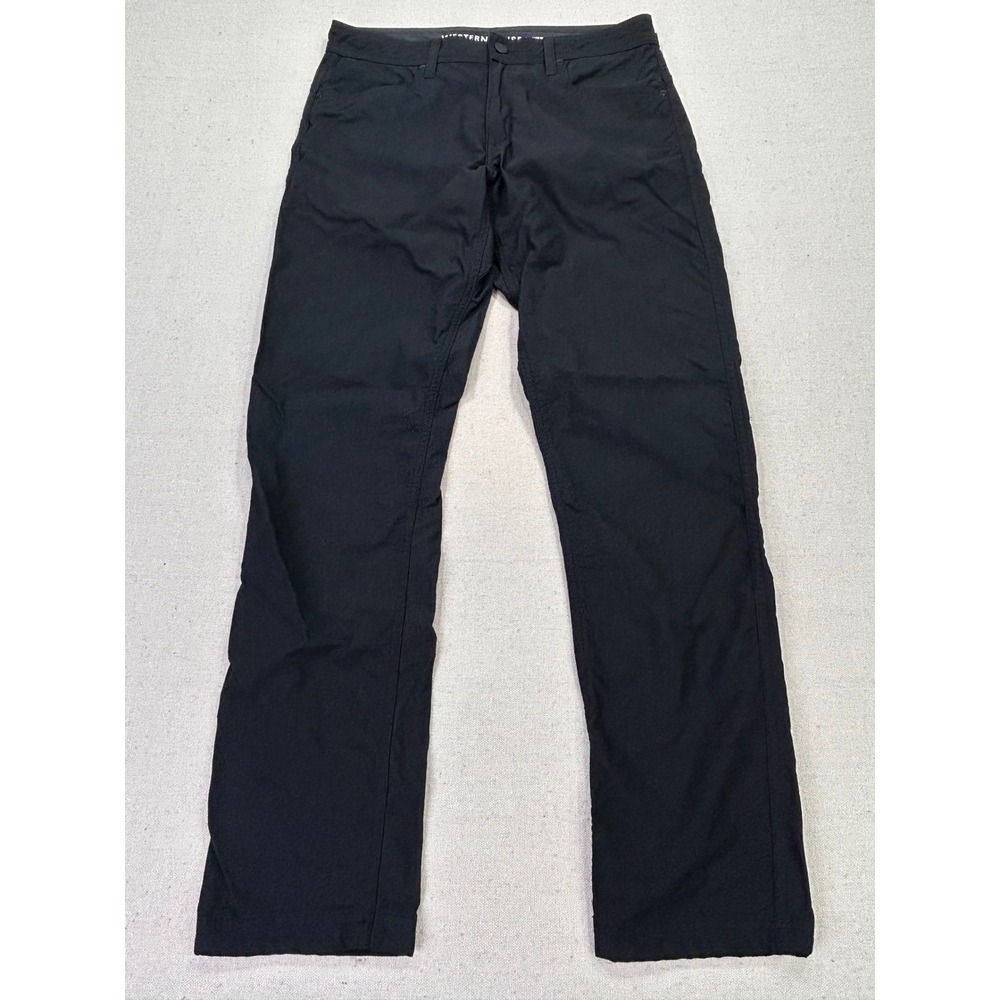 Western Rise Evolution Pants Mens 30 Black Nylon Stretch Travel Trousers USA